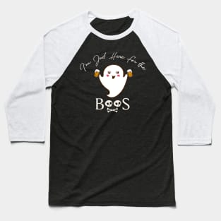 Kawaii I'm Just Here For The Boos Halloween Funny Drinking Baseball T-Shirt